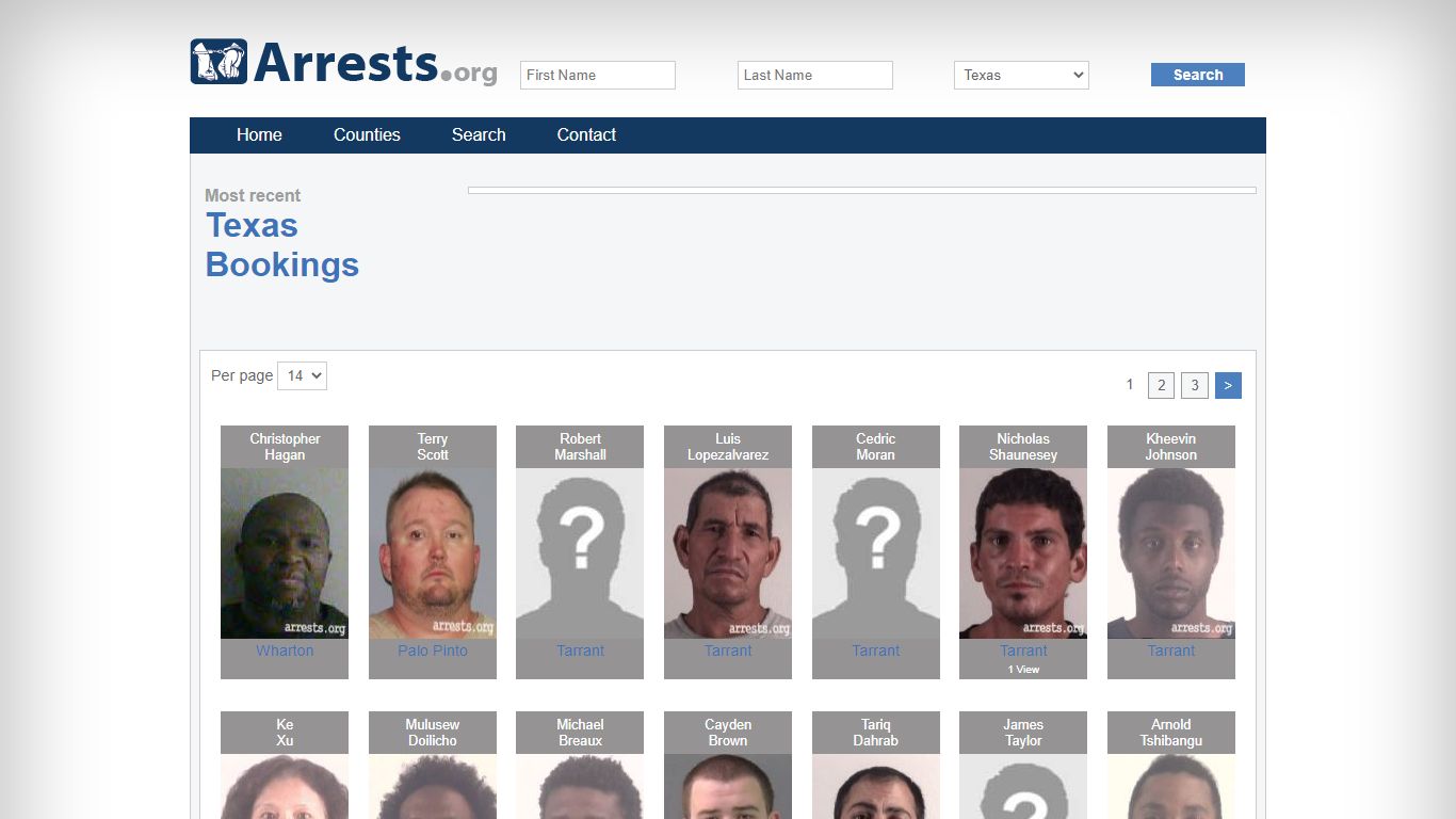 Texas Arrests and Inmate Search